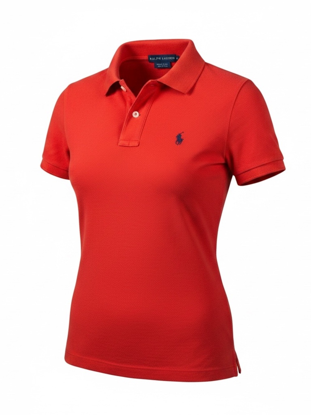 Ralph Lauren Women’s Skinny Polo Shirt Small Red Stretch Classic Pony Logo Tee